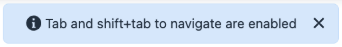 UI - TinyMCE Editor - Keyboard navigation - Message when ENabled.png